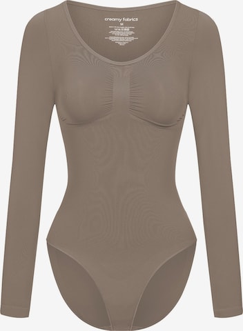 Body modelant 'Bodysuit Sculpting Shapewear Longsleeve mit Slip' cfab (formerly creamy fabrics) en gris : devant