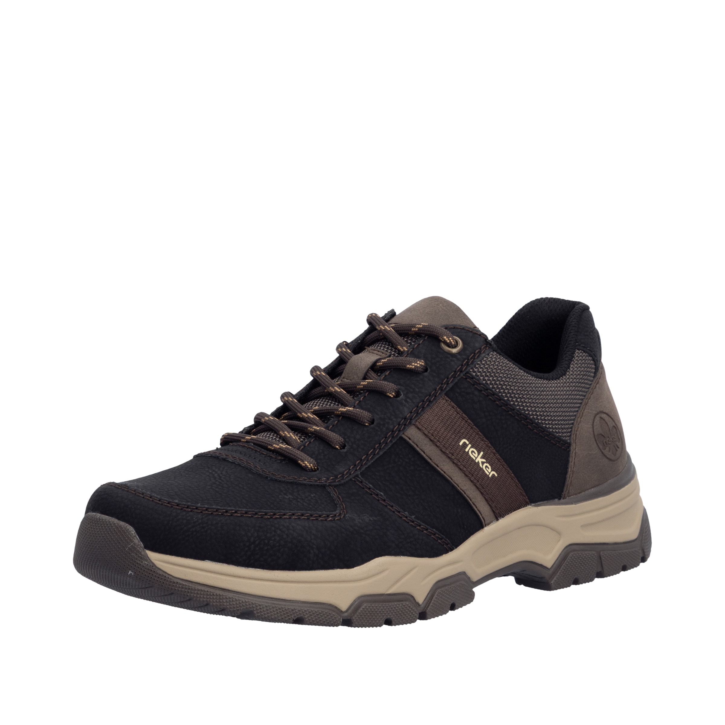 Chaussure de sport à lacets Rieker en noir : devant