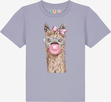 watabout.kids Shirt 'Alpaka' in Purple: front
