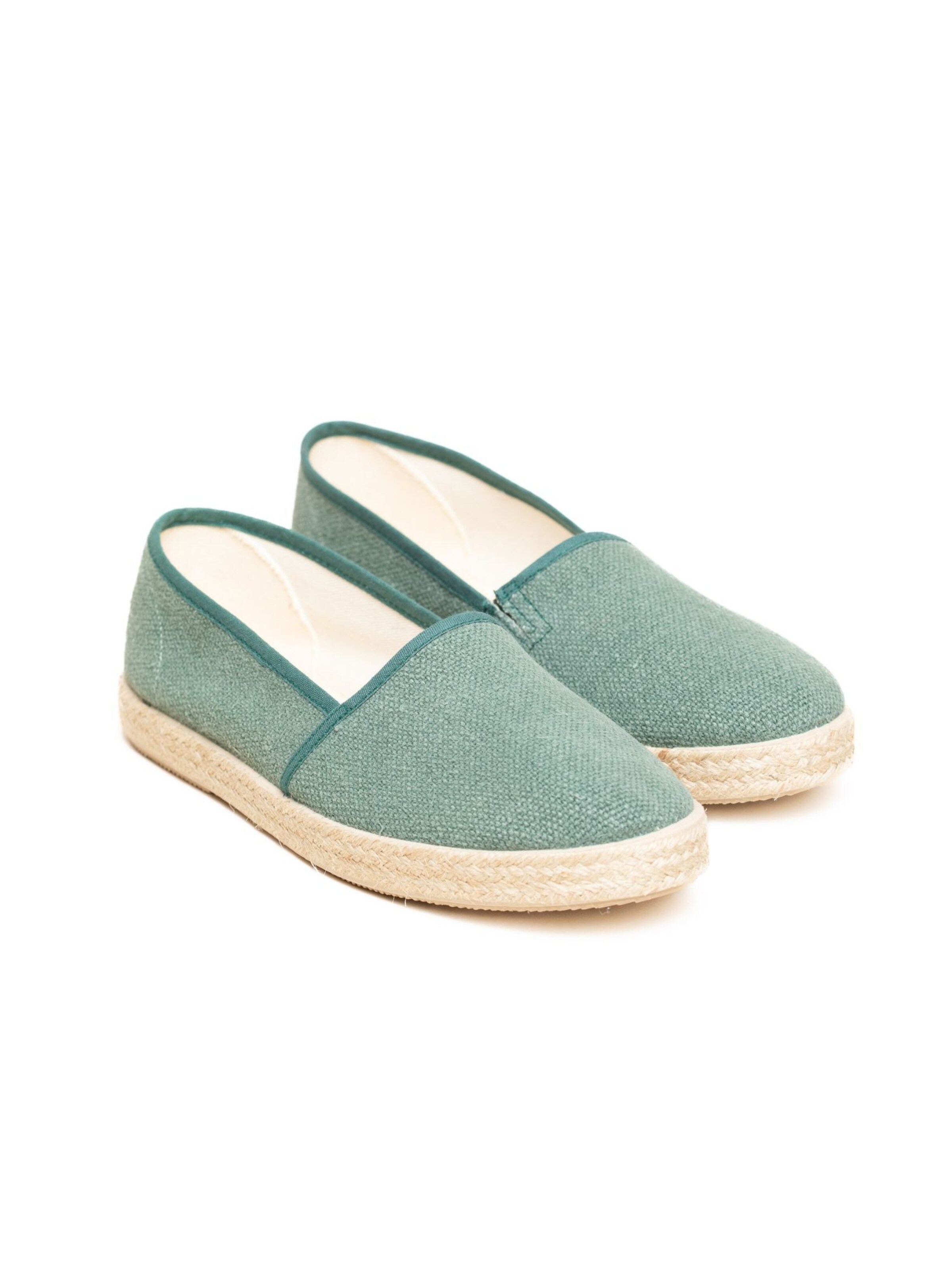 Gottstein Espadrilles 'Espadrille Camping Linen uni V' in Green