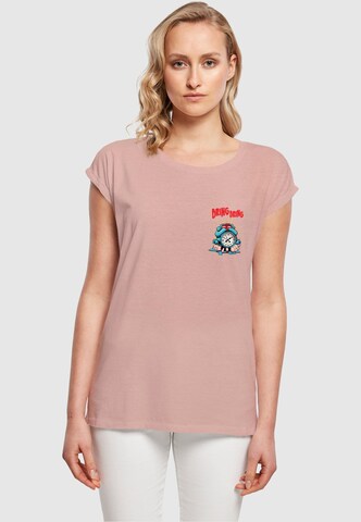 Maglietta 'Alarm Clock' di Merchcode in rosa: frontale