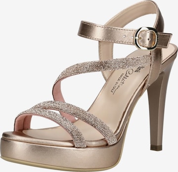 Sandalo con cinturino di Nero Giardini in oro: frontale