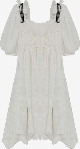 NOCTURNE - Vestido de verão 'Elvina' em branco: frente