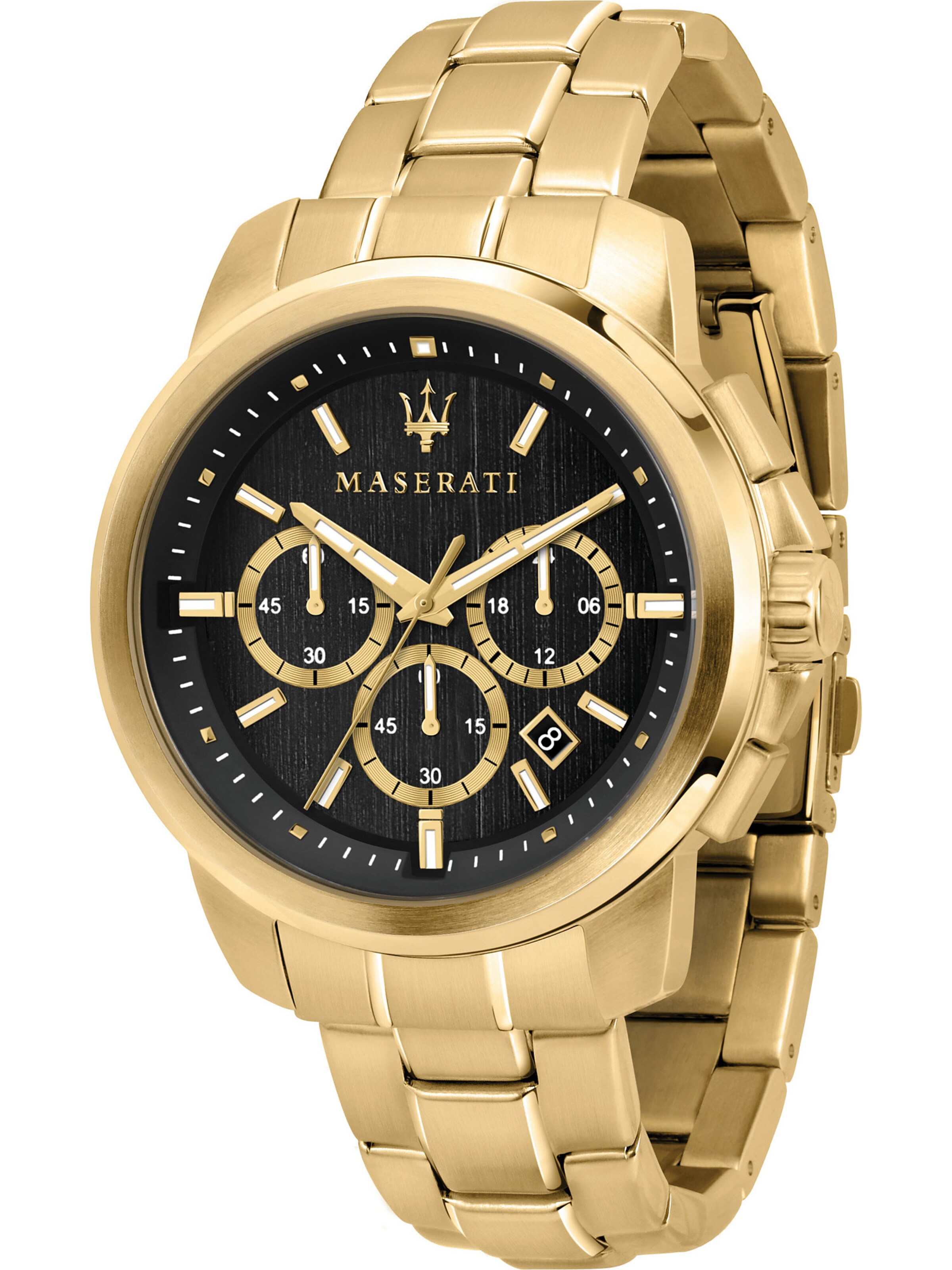 Maserati Analog Watch in Gold: front