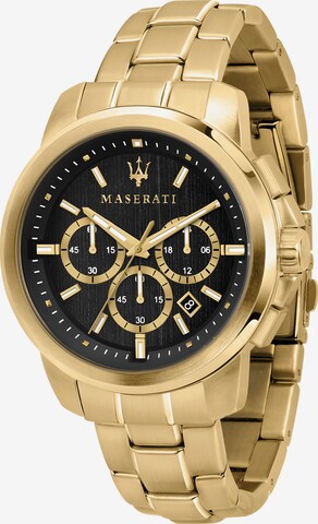 Maserati Analog Watch in Gold: front