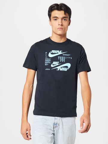 Nike Sportswear Shirt in Zwart: voorkant