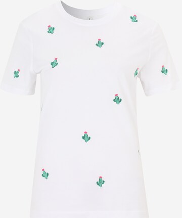 Only Tall T-shirt 'KETTY' i vit: framsida