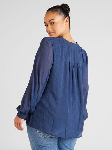 ONLY Carmakoma Bluse in Blau