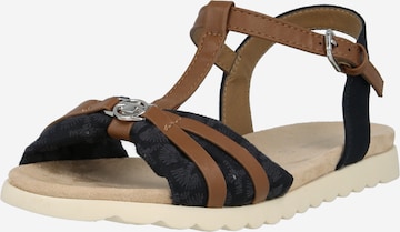 TOM TAILOR Strap Sandals in Brown: front