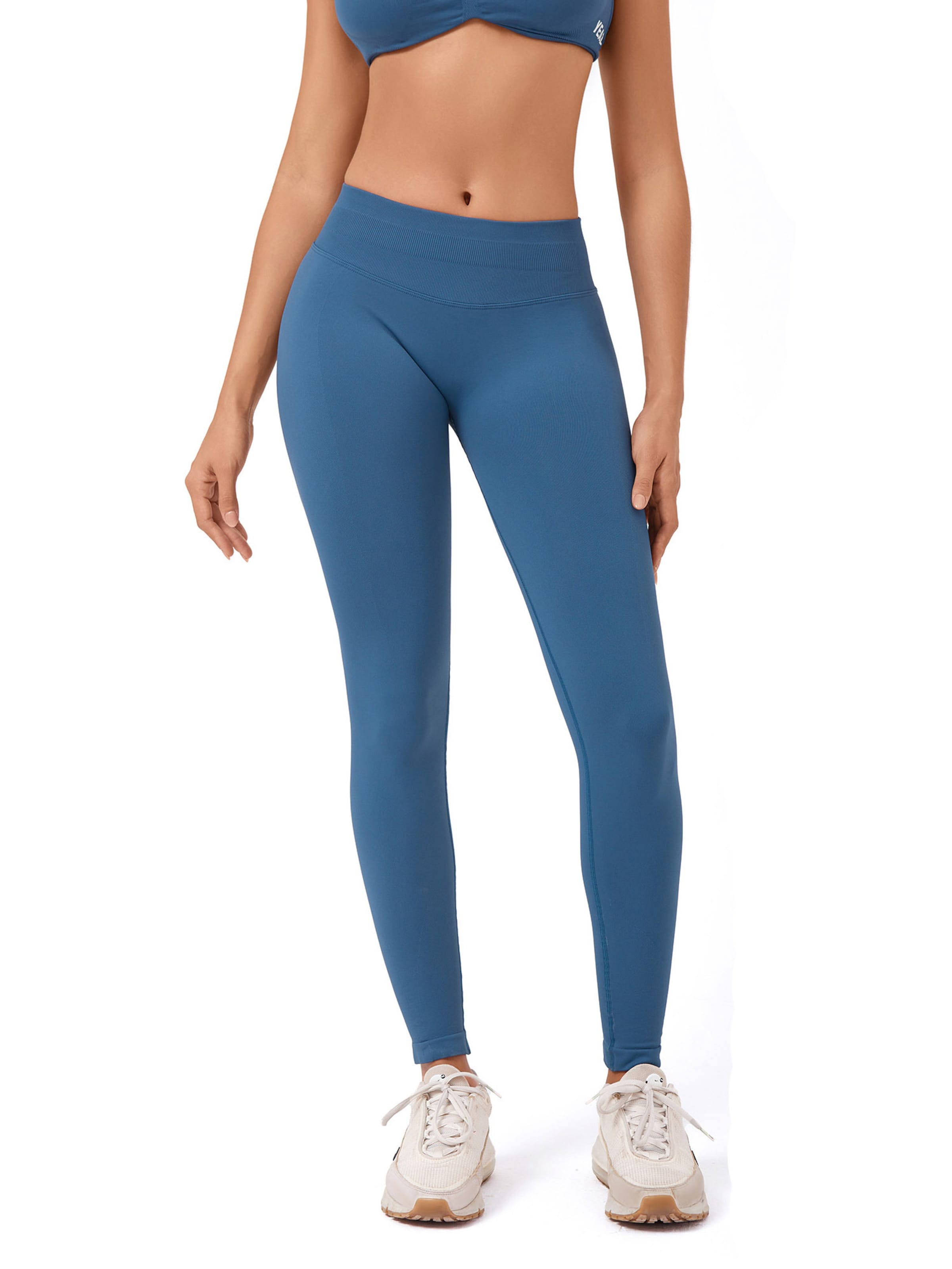 Skinny Pantalon de sport 'Flex' YEAZ en bleu : devant