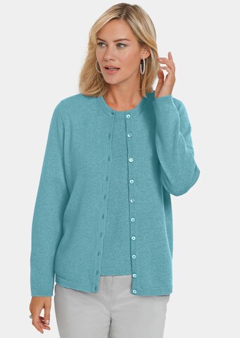 Goldner Strickjacke in Blau