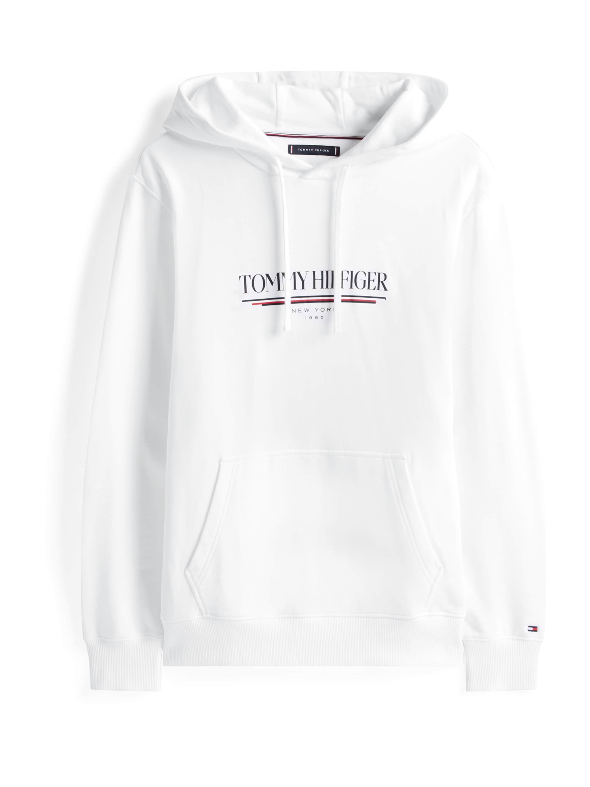 TOMMY HILFIGER Sweatshirt 'BRAND LOVE' i vit: framsida