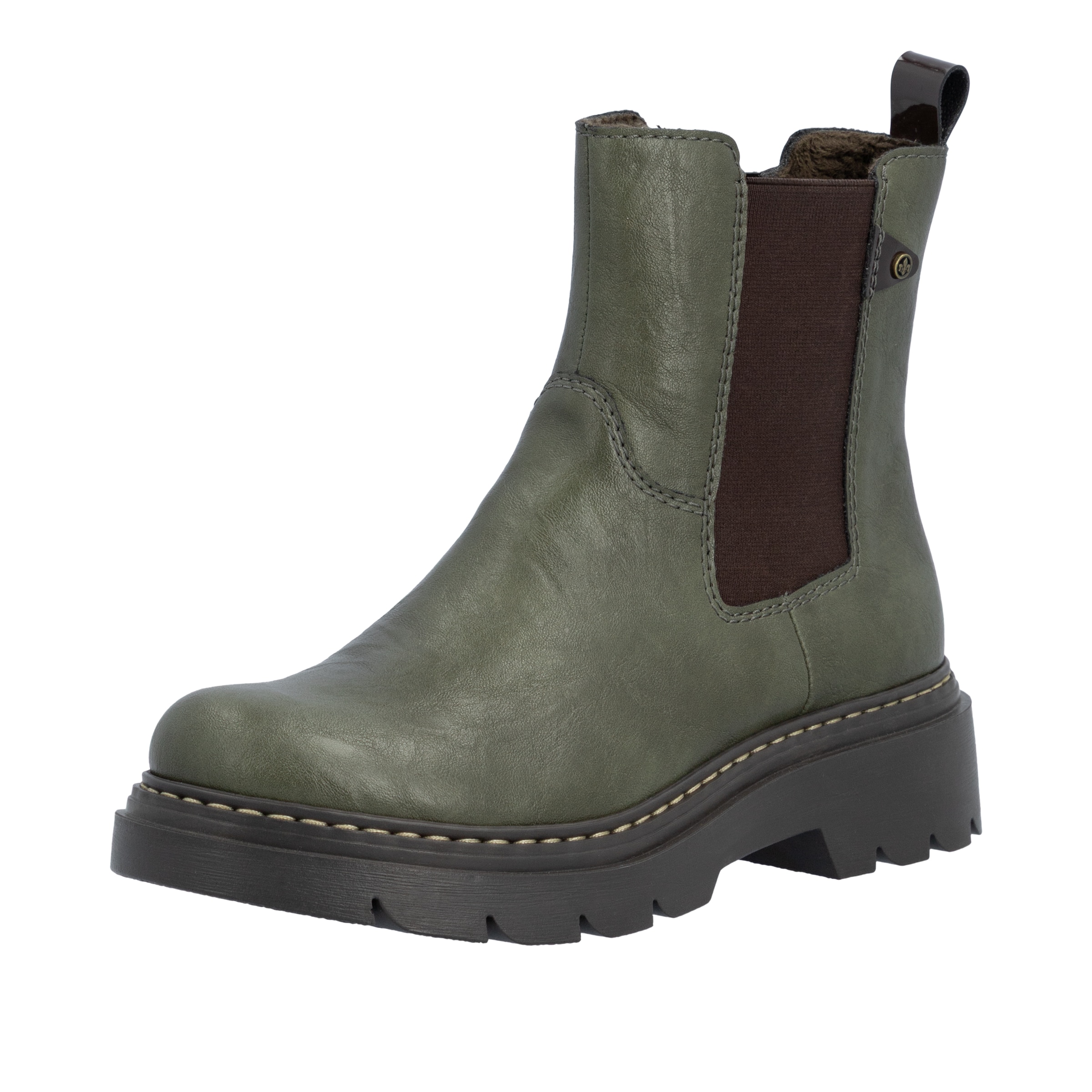 Chelsea Boots Rieker en vert : devant