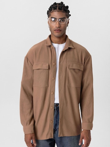 Coupe regular Chemise 'Aderito' Antioch en beige : devant