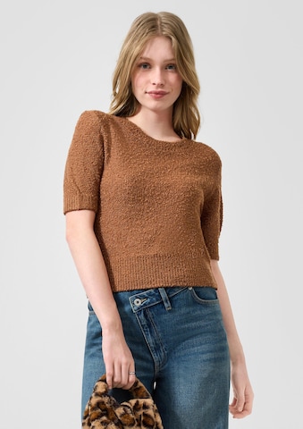 Pull-over QS en marron : devant