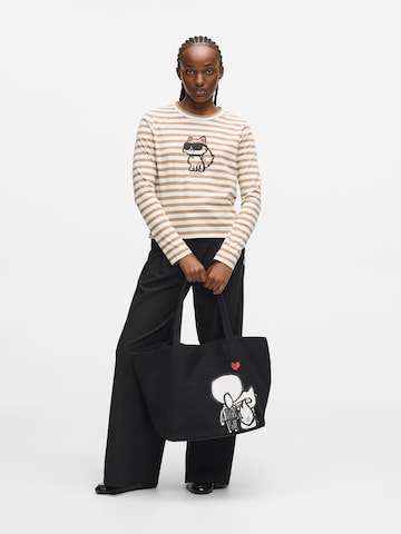 T-shirt 'IKON' Karl Lagerfeld en beige
