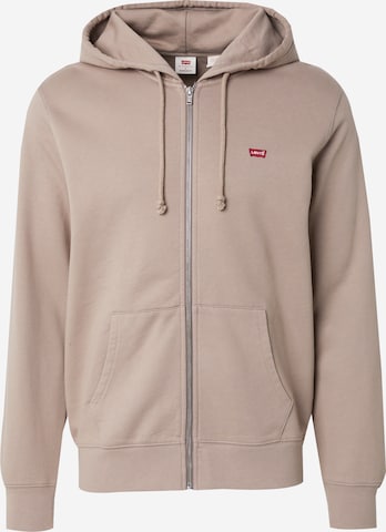 LEVI'S ® Кофта на молнии 'Housemark Zip Up Hoodie' в Бежевый: спереди