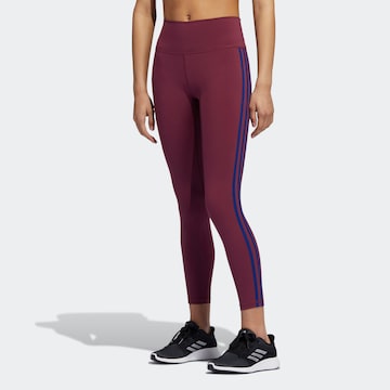 ADIDAS SPORTSWEAR Skinny Sportsbukse i rød: forside