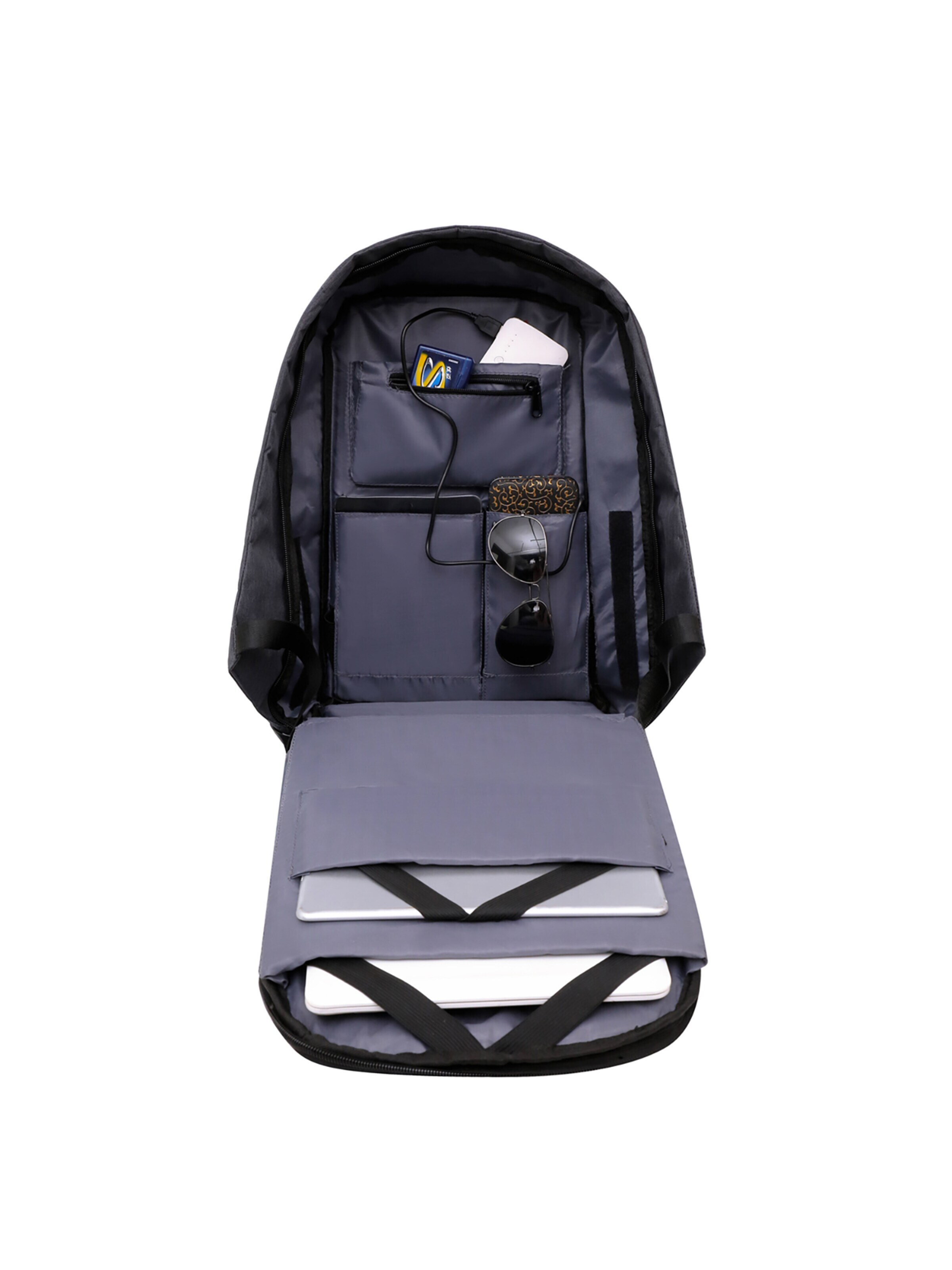 bupell Backpack 'Laptop & Anti-Diebstahl' in Black
