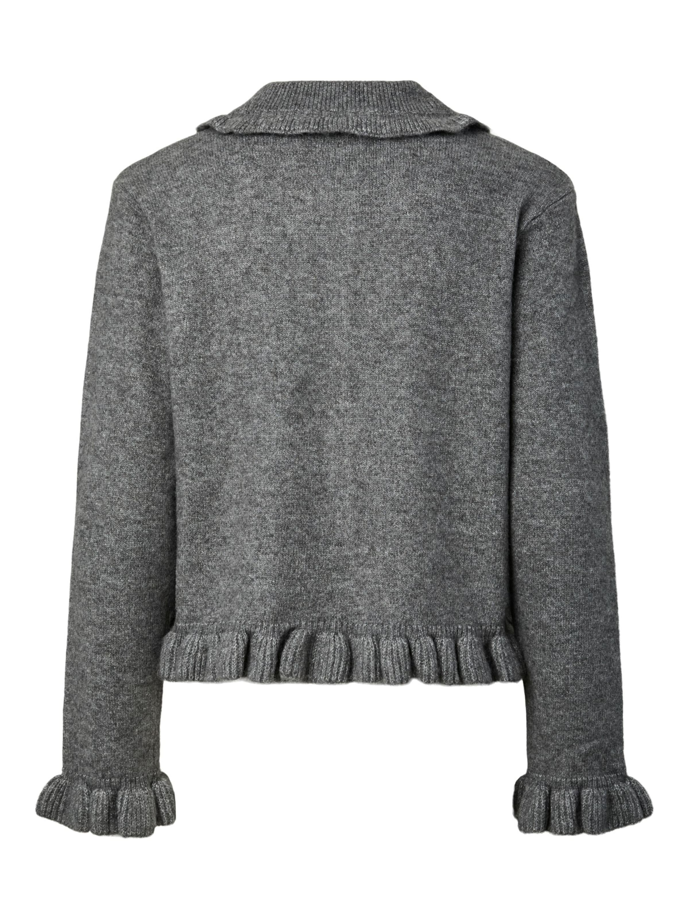 YAS Strickjacke 'FRILO ' in Grau
