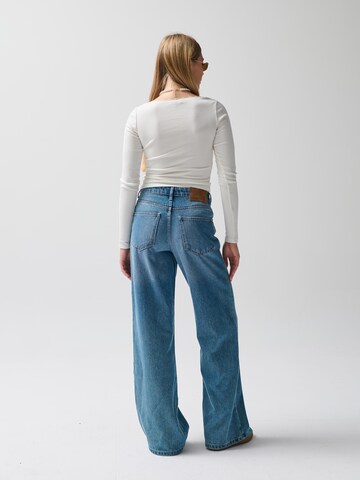 NoWear Wide Leg Farkut värissä sininen