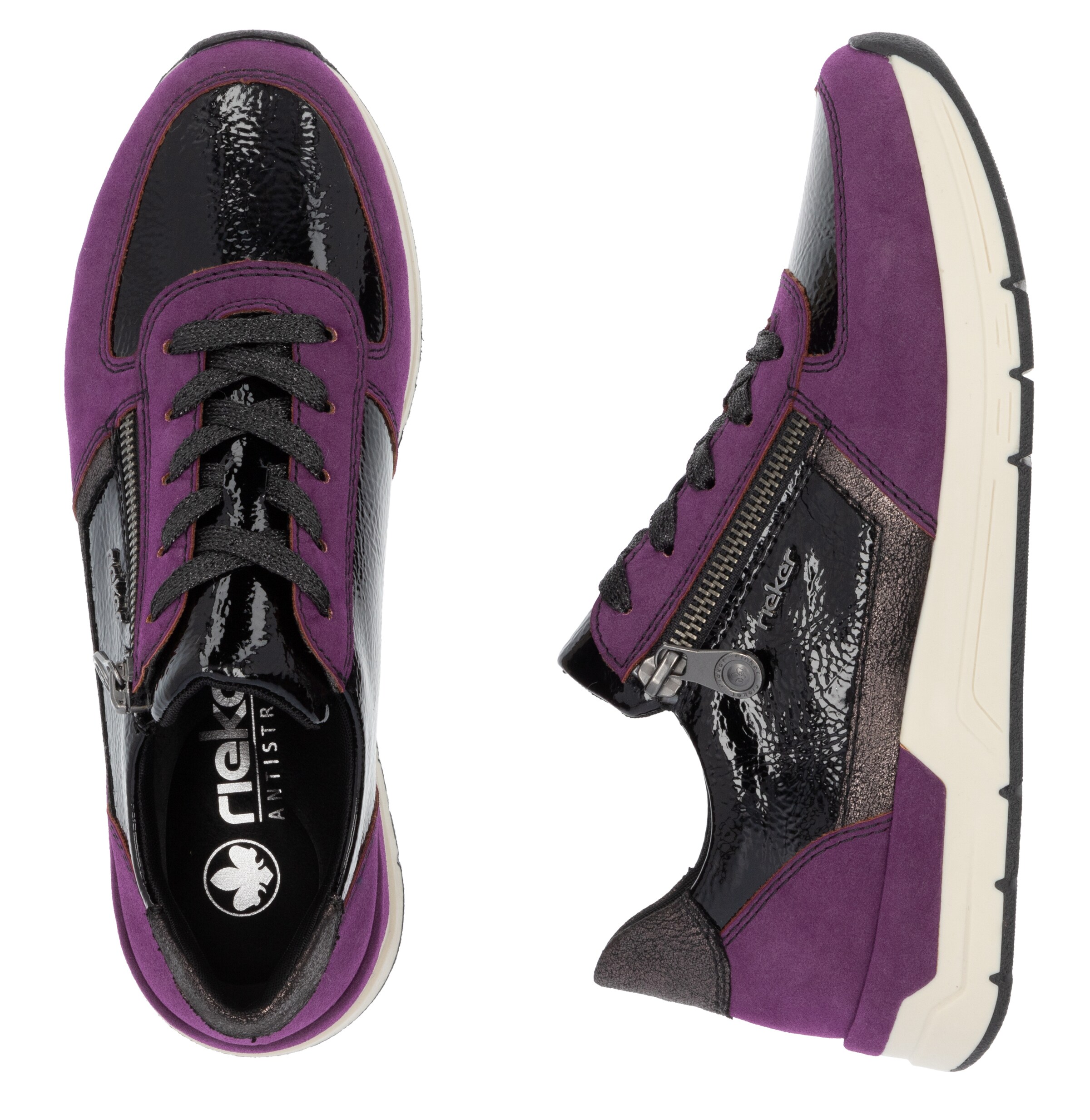 Baskets basses Rieker en violet