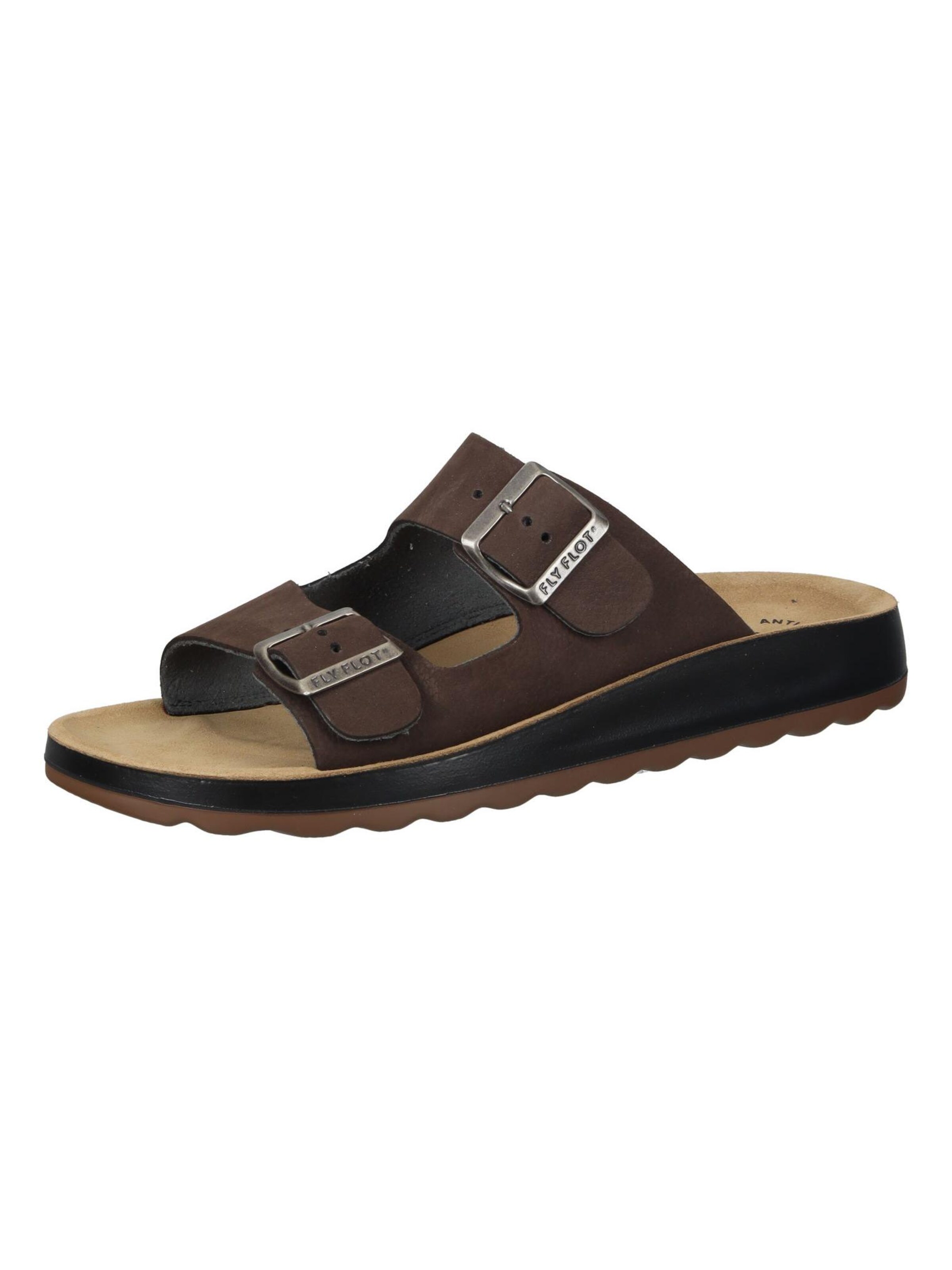 FLY FLOT Mules in Brown: front