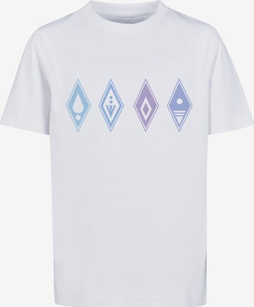 T-Shirt 'Disney Frozen 2' F4NT4STIC en blanc : devant