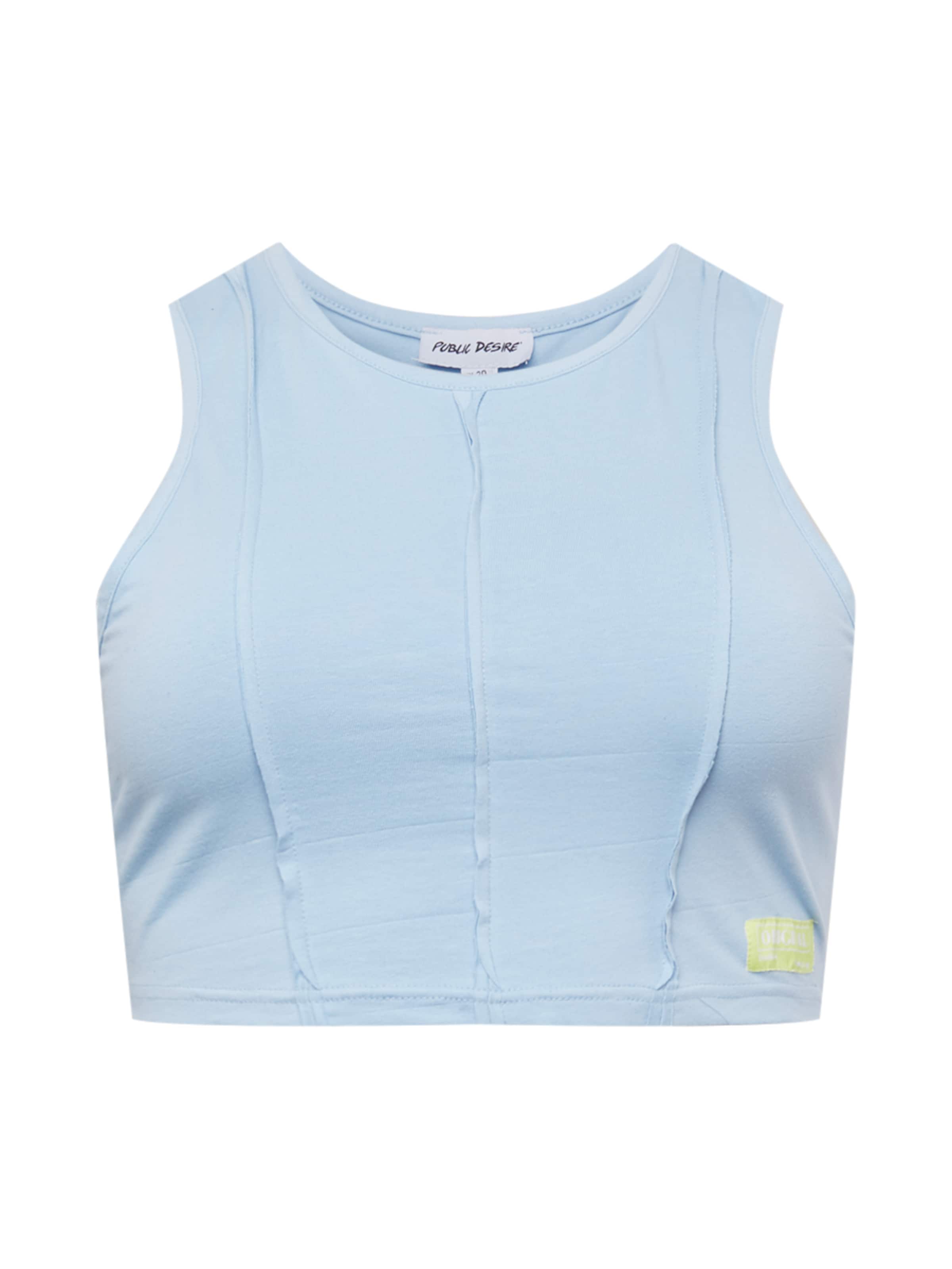 Public Desire Curve Top in Blue: front
