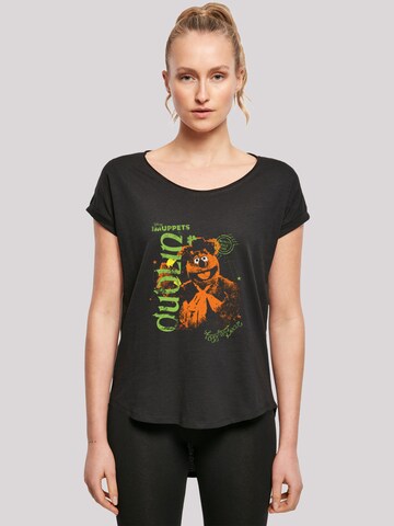 F4NT4STIC T-Shirt 'Disney Die Muppets Fozzie Bear In Dublin' in Schwarz: Vorderseite