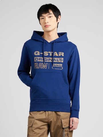 G-Star RAW - Sudadera 'Distressed Originals' en azul: frente