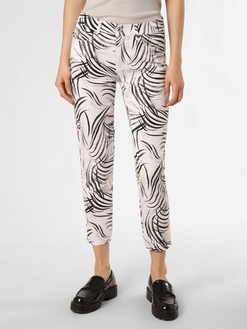 Anna Montana Slim fit Pants ' Angelika ' in White: front