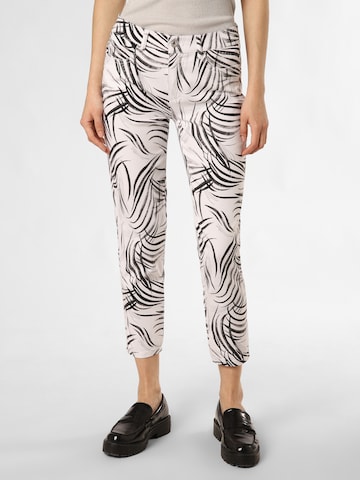 Anna Montana Slim fit Pants ' Angelika ' in White: front