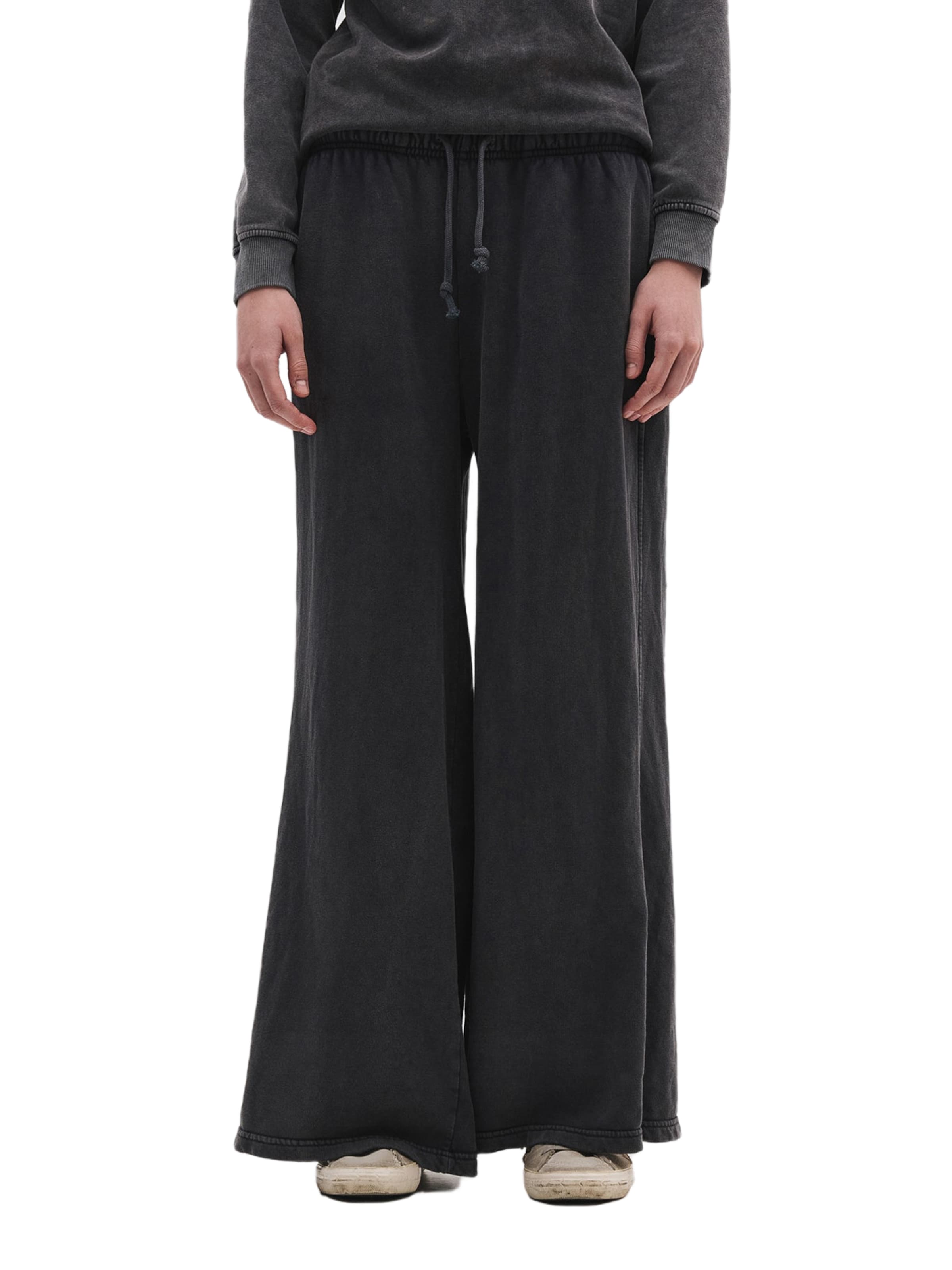 No Matter What Wide leg Trousers in Black: front