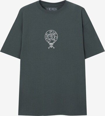 T-Shirt 'MC ONE PIECE' Pull&Bear en vert : devant