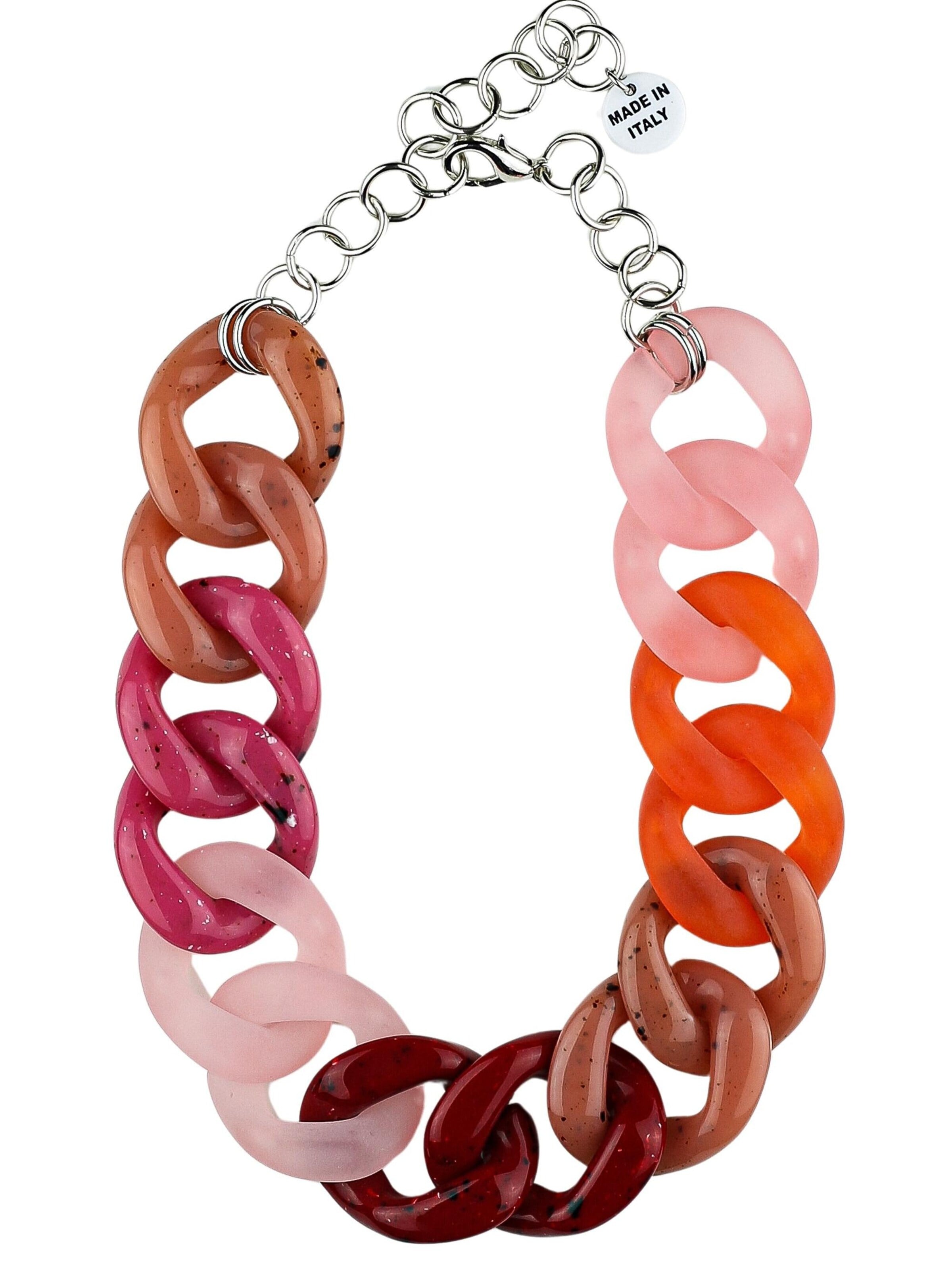 COLLEZIONE ALESSANDRO Kette 'Rom'‌‌ in Pink: Vorderseite