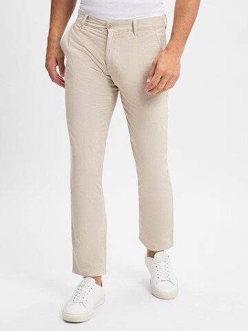 Alberto Regular Chino Pants 'Lou' in Beige: front