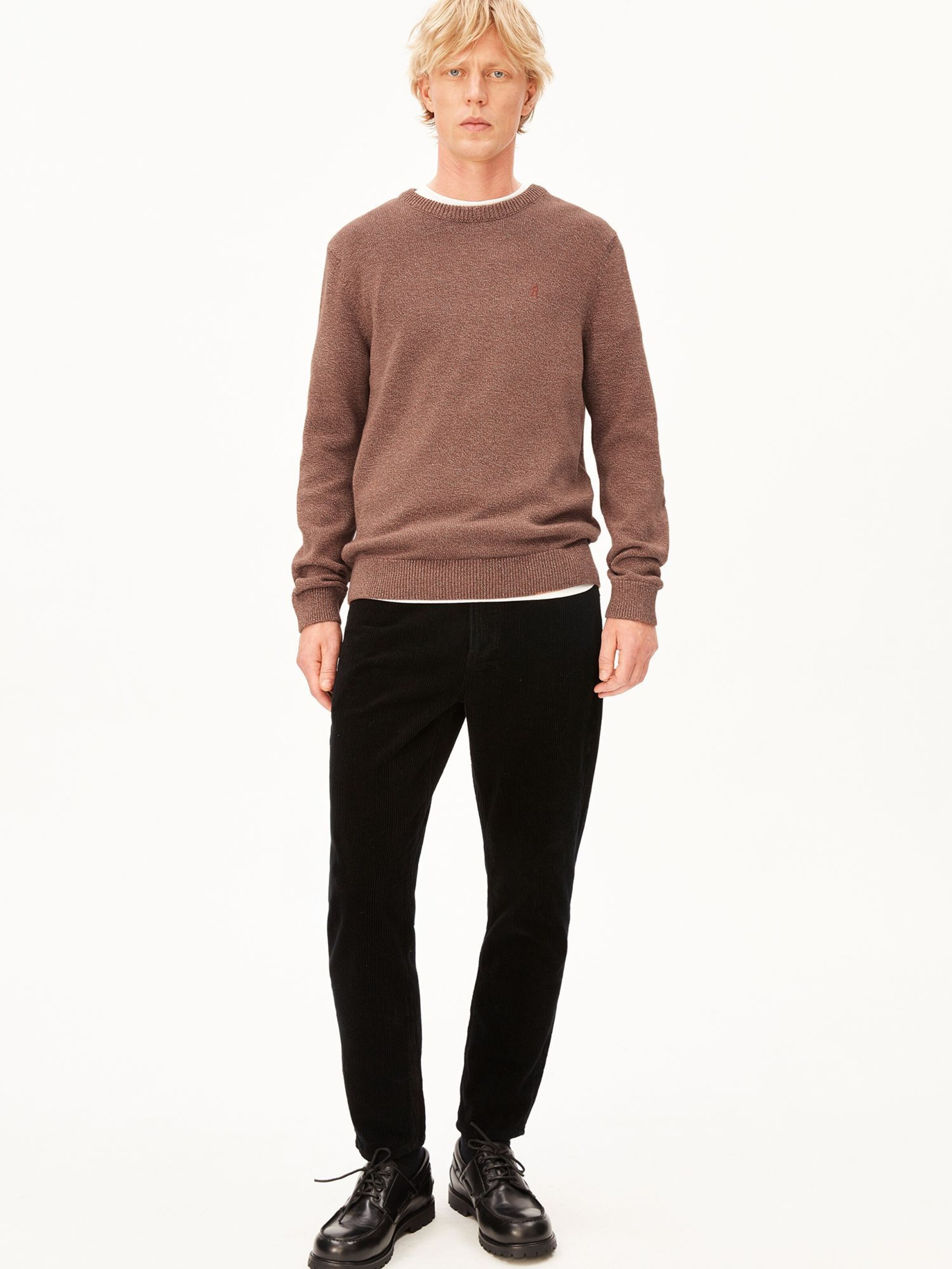 ARMEDANGELS Strickpullover 'ALVAARIO' in Braun