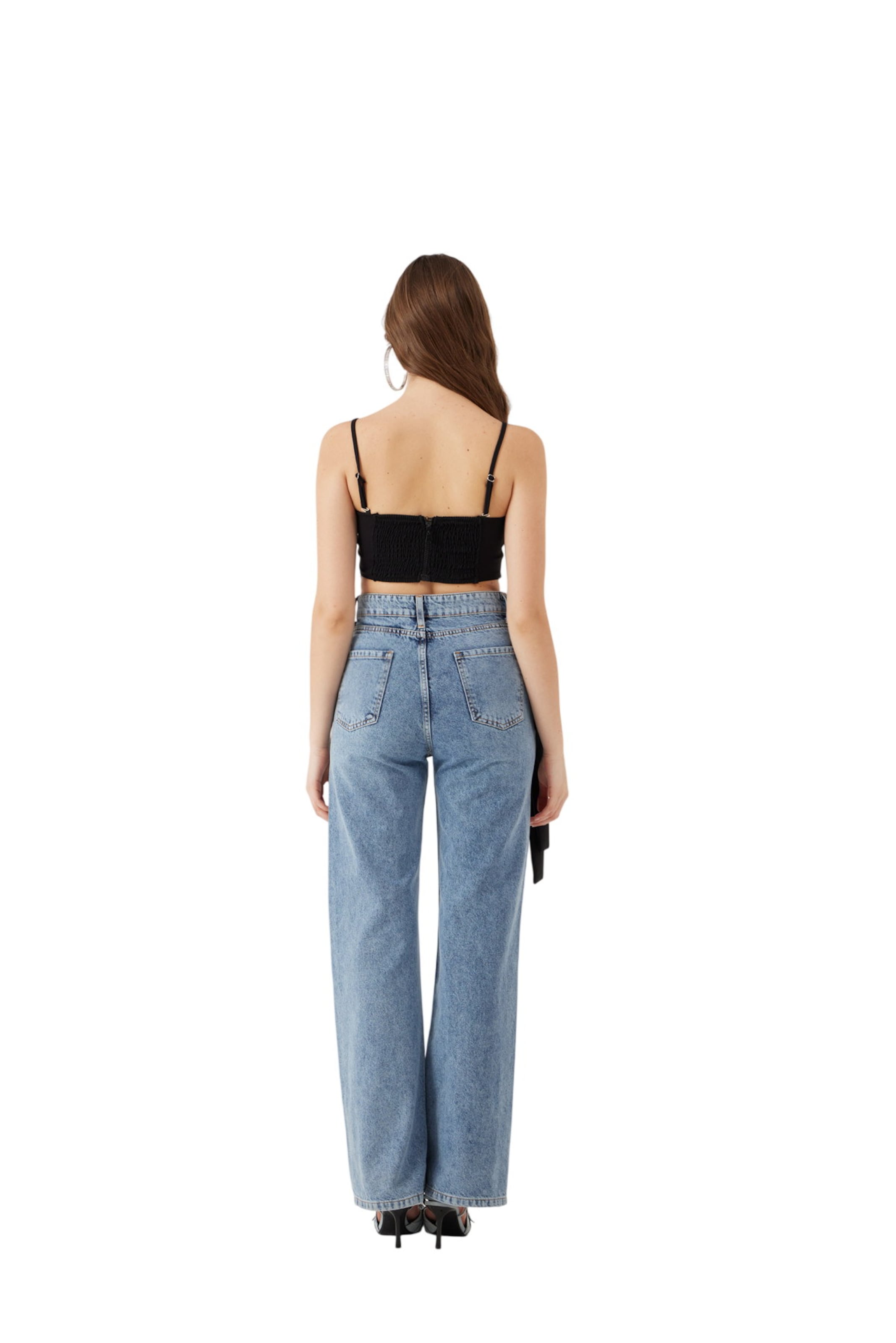 HOLLY LOLLY Wide leg Jeans in Black