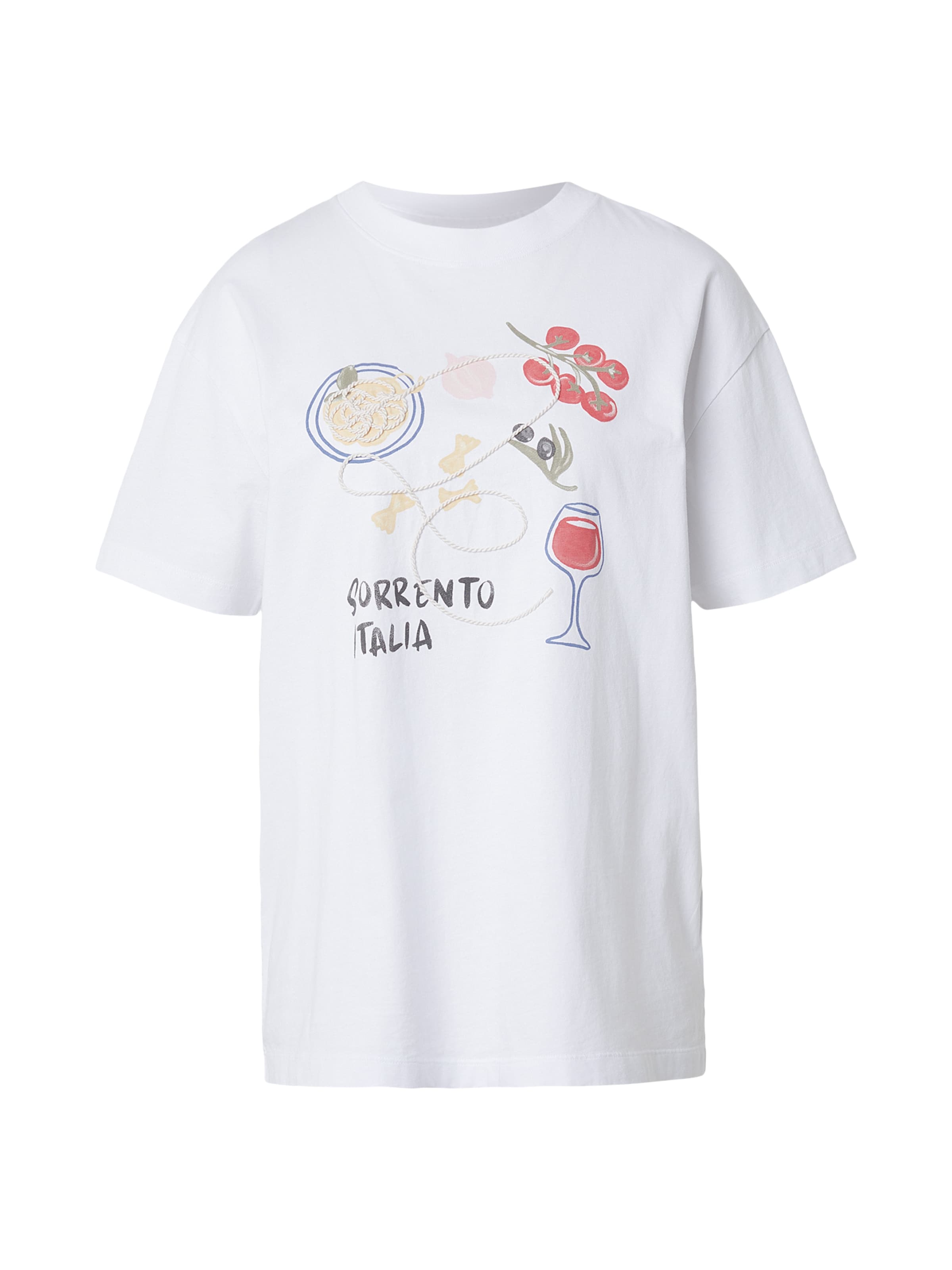 T-shirt 'ITALIA' Abercrombie & Fitch en blanc : devant