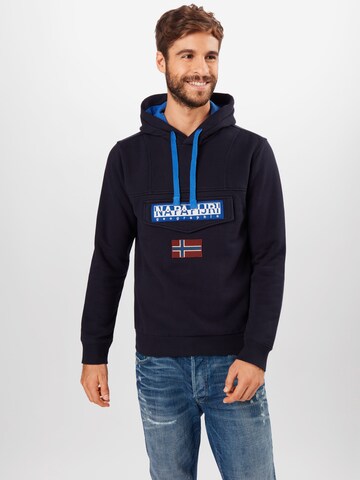 NAPAPIJRI Sweatshirt 'Burgee Win' in Blue: front