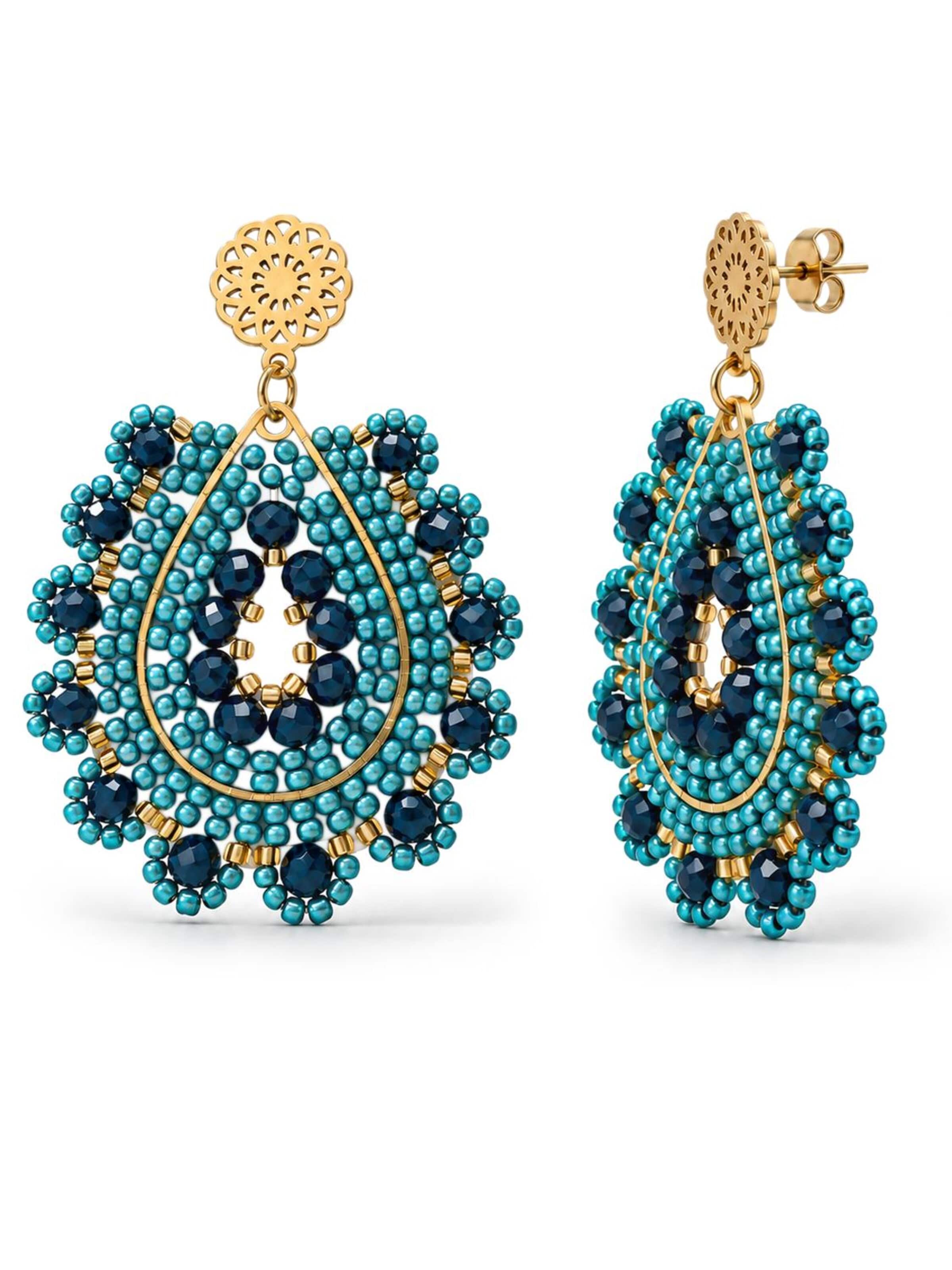 Boucles d'oreilles 'SANTA EULARIA' Alster Herz en vert : devant