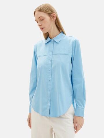 TOM TAILOR Blouse in Blauw: voorkant