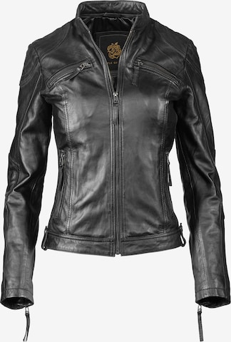 Apple of Eden Lederjacke AOE-142 in Schwarz: Vorderseite