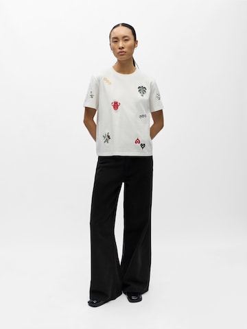 OBJECT Тениска 'OBJLUNAI' в бяло