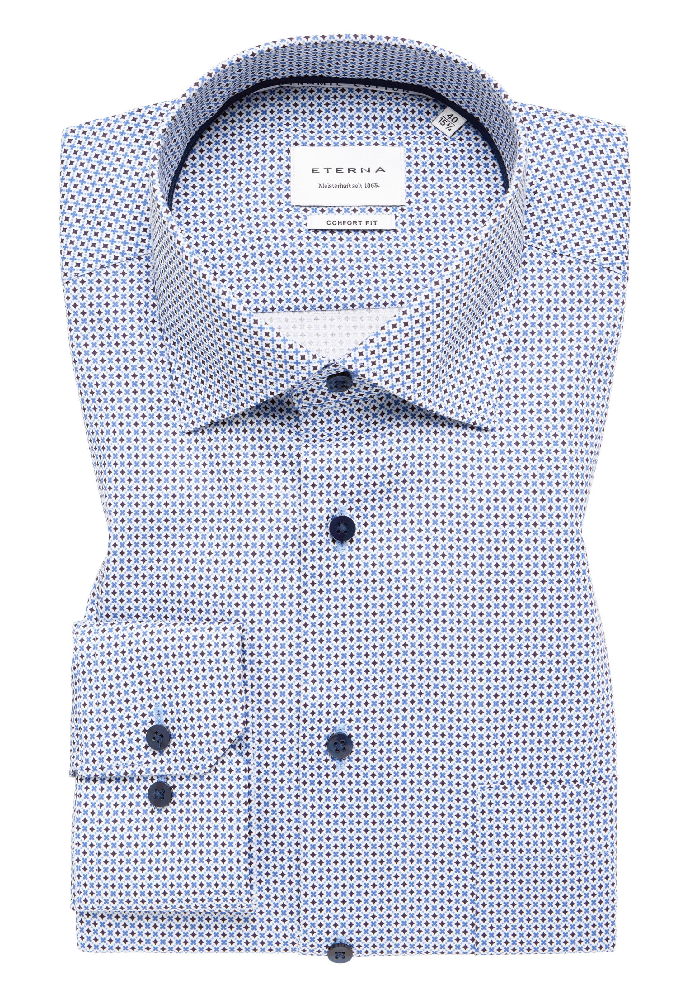 ETERNA Comfort fit Business shirt in Blue