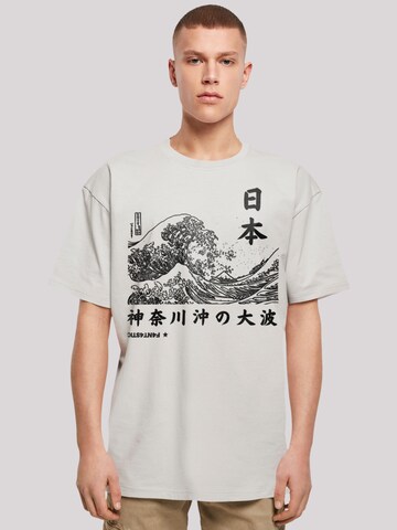 F4NT4STIC Shirt 'Kanagawa Welle Japan' in Grey: front