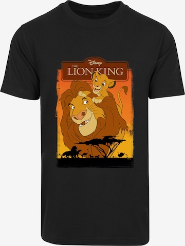 F4NT4STIC Shirt 'König Der Löwen Simba Und Mufasa' in Black: front