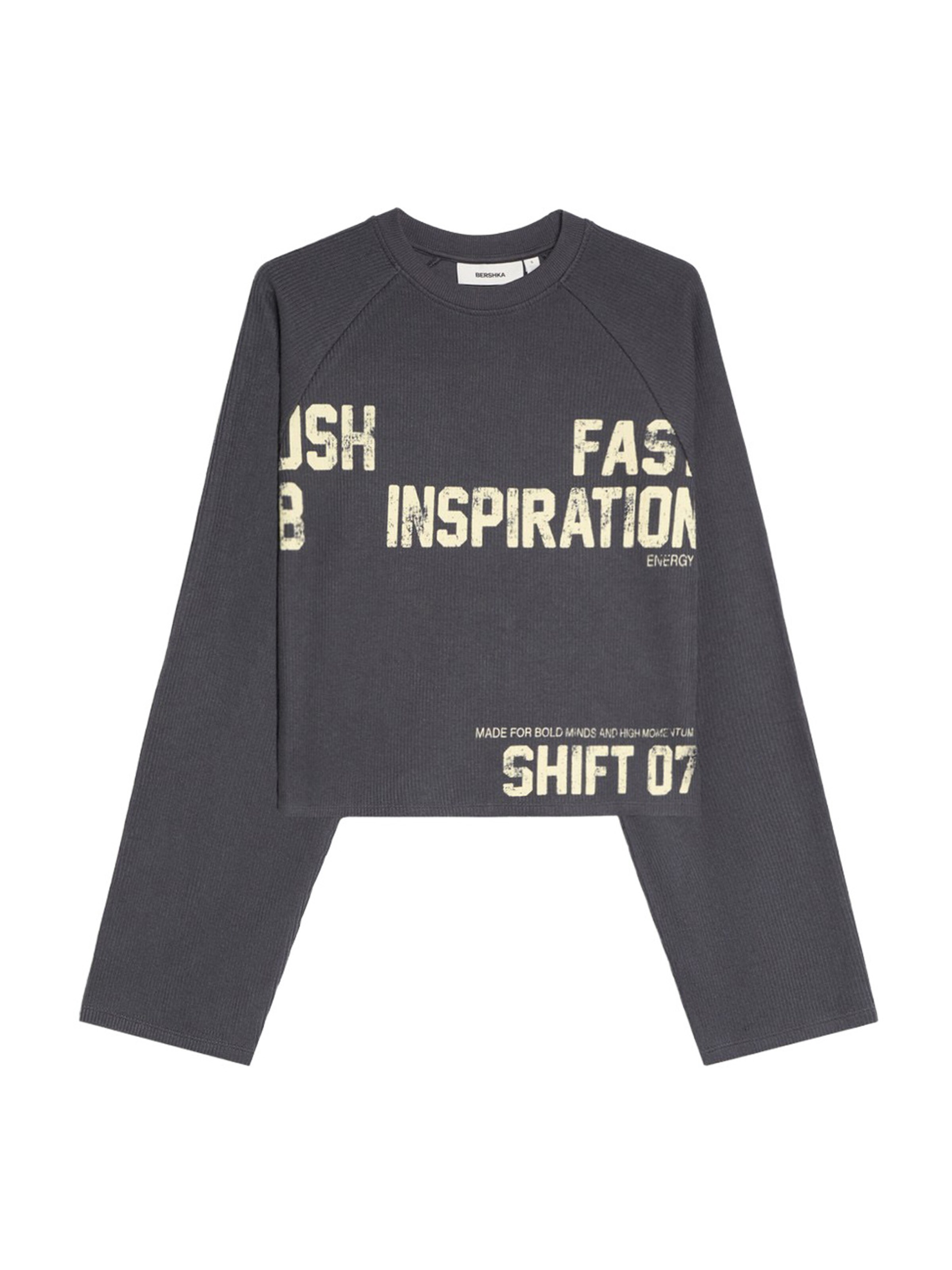 Bershka Shirt in Grey: front