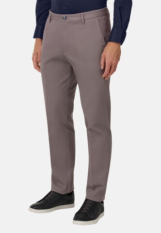 Boggi Milano Slimfit Pantalon in Grijs: voorkant